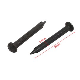sourcingmap Hardware Nails 1-inch Length Carbon Steel Point Tip Wall Cement Nails Black 200pcs