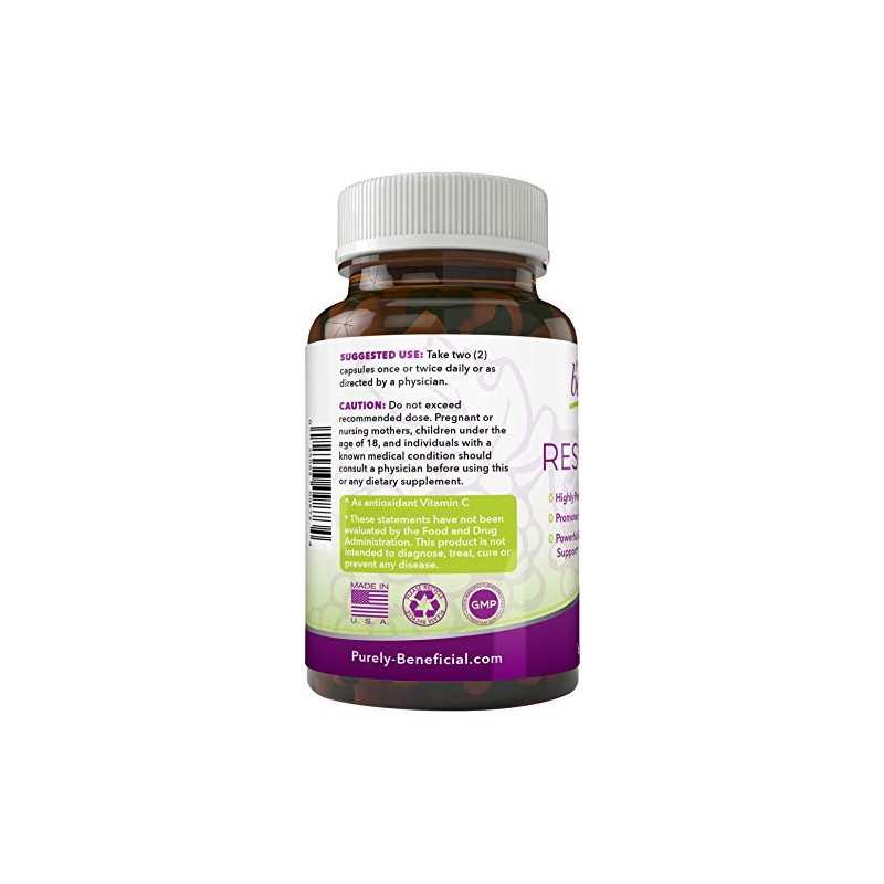 Resveratrol 1450 – Suplemento para 90 días - 0.05 onzas