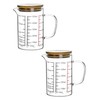 QWORK Glass Measuring Cup, 2 Pack 500ML (18 Oz, 2