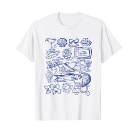 Italian summer clean girl sardines fisherman aesthetic T-Shirt