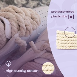 Slaace Chunky Shoe laces - Diameter 2/5 and length 59" - Rope Laces For Air Force 1 - Black Rope Shoe Laces - Black Rope Laces - Thick Rope Shoe Laces - Available In 6 Colors