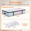 Lifewit Pack of 3 Transparent Plastic Underbed Storage Bags, 60