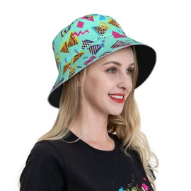 80s 90s Bucket Hat Accessories Women Men Mint Green Hip Hop Cap Party Outfits