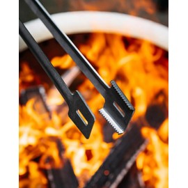 Breeo Tongs, 24" - Stainless Steel Ton Grilling Accessories - Weather-Resistant Grilling Tongs for Cooking with Silicone Grips - Grill & Griddle Accessories for Live-Fire Cooking & Backyard BBQ