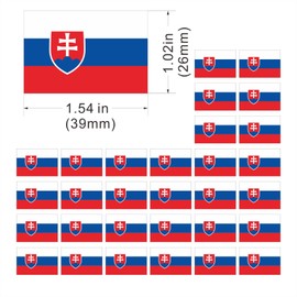 Womaha 30 Temporary Slovakia Flag Tattoos Fans Face Tattoo Stickers for Adults Kids Group Activity Props