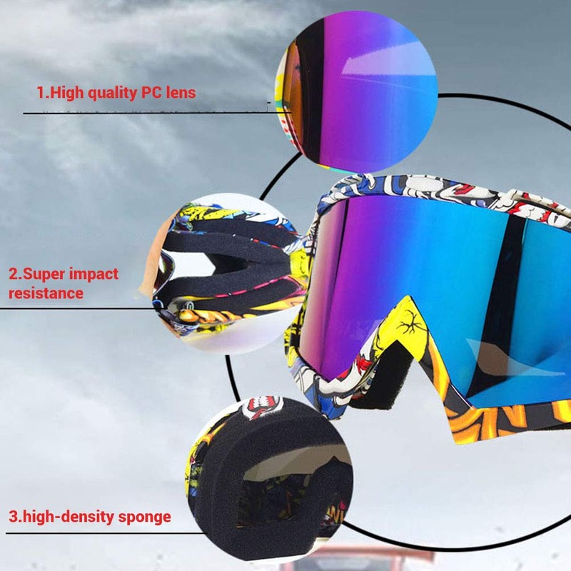 KENANLAN Motocross Goggles Motorcycle Goggles Windproof Protective Goggles Motorcycle Dirt