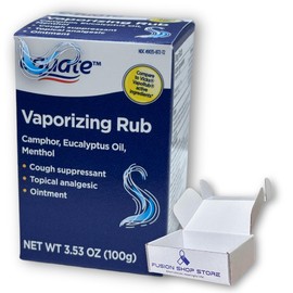 Equate Vaporizing Rub with Eucalyptus Oil Camphor Menthol- Ointment 3.53 oz (Pack of 1), Boxed by Fusion Shop Store