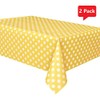 Royal7 2 Pack Yellow Polka Dot Plastic Rectangle Tablecloth 54"x108"…