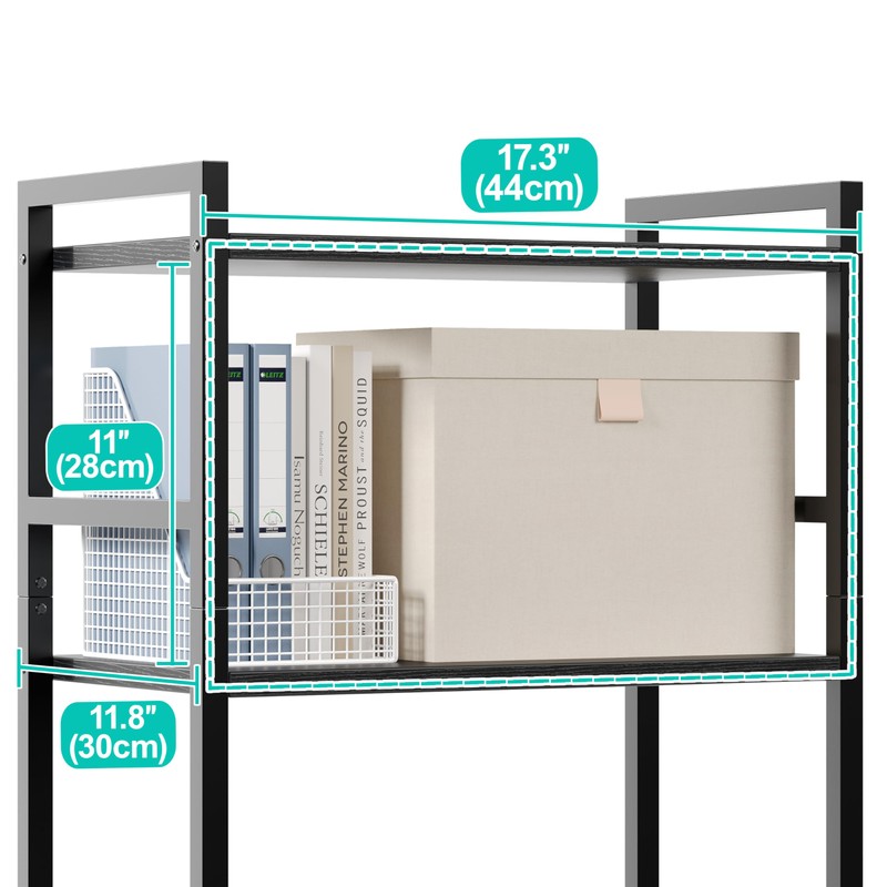 Zenira 3 Tier 28" Tall Bookshelf 20 Inch Wide, Small