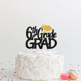 Decoración para tartas de 6º grado – Clase de graduación 2023 – Decoración para tartas de fiesta de graduación de sexto grado para niños y niñas