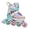 Skate Gear Rainbow Adjustable Light up Inline/Quad Roller Skates for