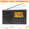 GOMETY Tragbares Radio AM/FM/SW Kofferradio, Netz & Batteriebetrieb LED-Display mit