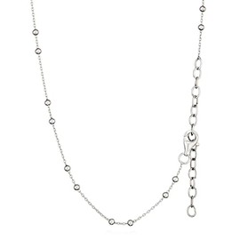 NKlaus 40/45 + 5 cm Ball Chain 925 Silver Adjustable Length Necklace 2 mm Wide Silver Chain Women, Sterling Silver