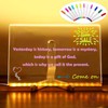 LED Note Board with Colors,11.8x7.9inch Acrylic Message Board,Light Up Acrylic