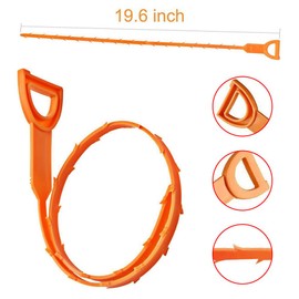 FOMMEN Sink Hair Snake Drain Cleaning Brush 2 Pack, 4 Pack Sewer Hair Catcher，Drain Clog Remover Hair Cleaning Tool