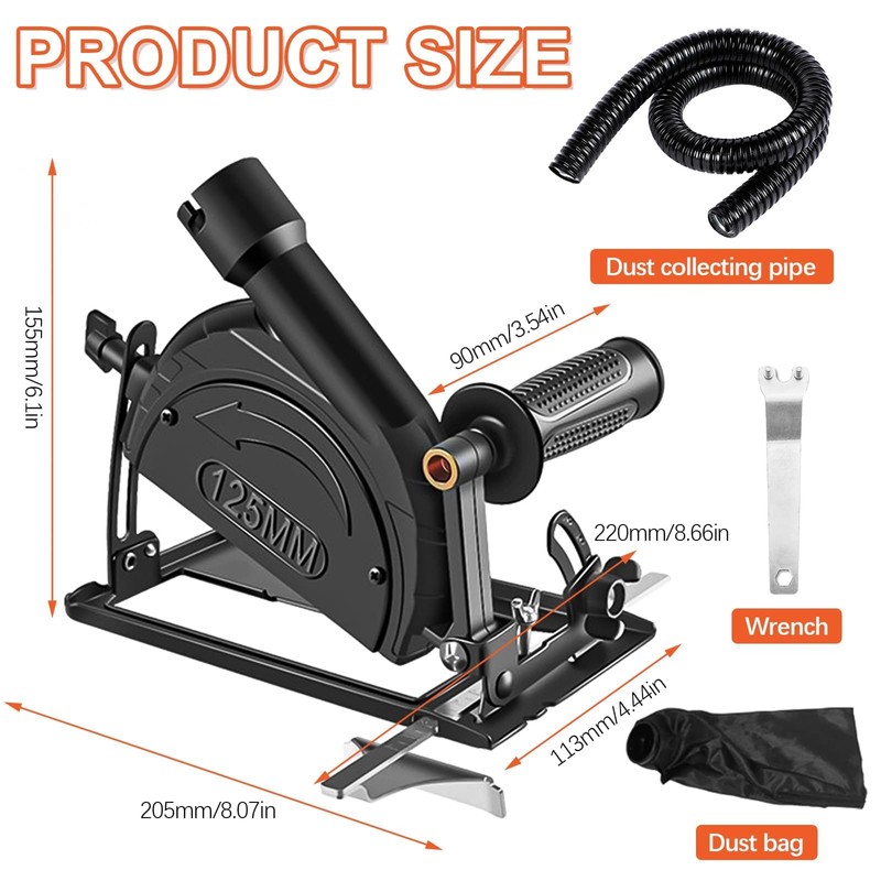 Precise Guide Slide Angle Grinder Bracket Set with Separator Stand