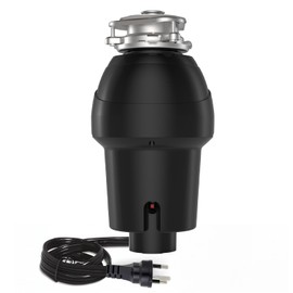 Garbage Disposal, Standard Series 1 HP Continuous Feed Food Waste Disposer, Black, Set of 1