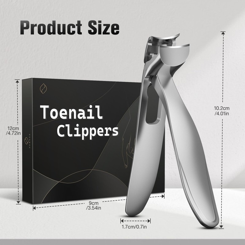 FERYES Angled Head Long Handled Toenail Clipper for Seniors -