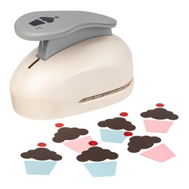 Ideen mit Herz Jumbo Punch, Cupcake, Motif Size: 7.3 cm x 4.9 cm, Motif Hole Punch for Paper, Gift Tags, Place Cards & Toppers, Colourful Birthday Cards, Extra Large