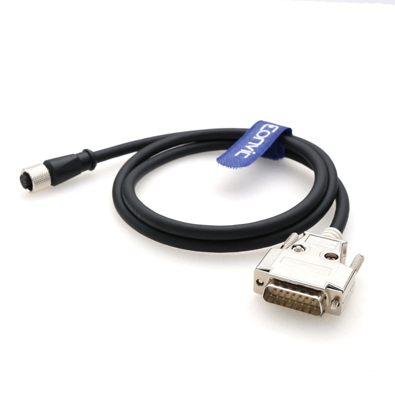 Eonvic M12 to DB15 Shielded Data Cable for Cognex Industrial
