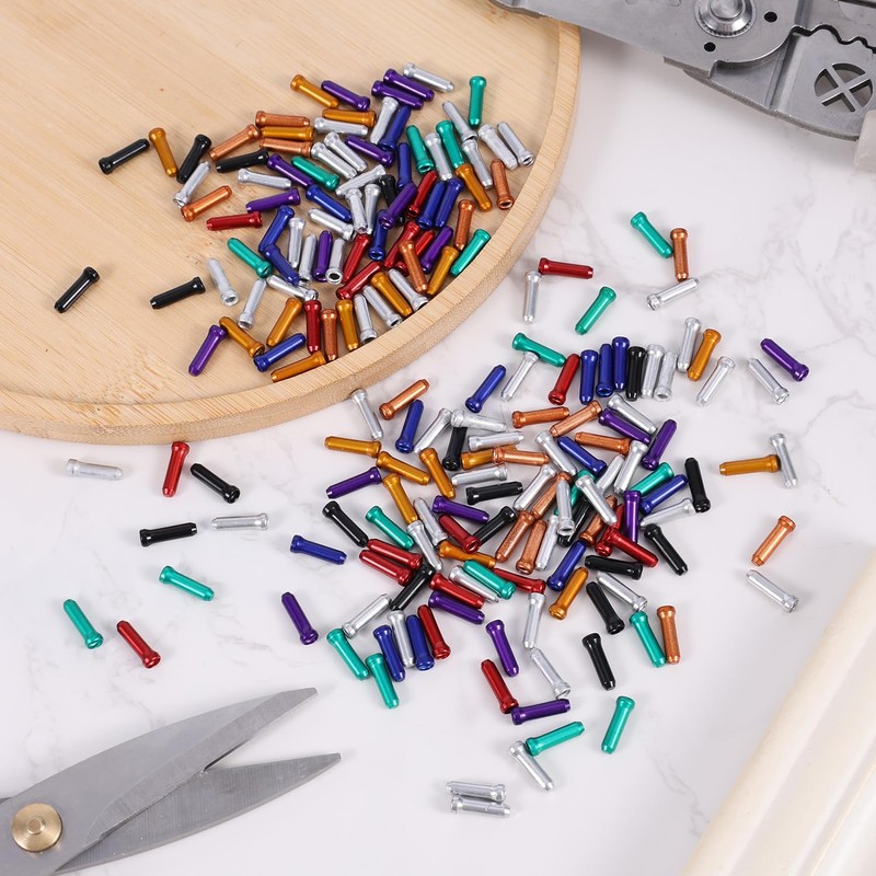 200pcs Bicycle Cable End Caps, Bike Brake Cable End Caps