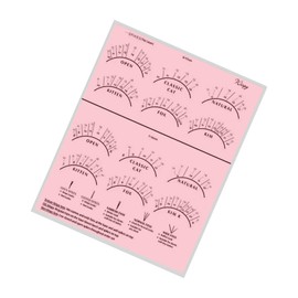 Amagogo Lash Mapping Chart Lashes Training Exercise Beginner Training Lash Lash Supply Kits Eyelash Training Chart Paper Lash Girls, pink