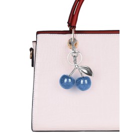 OVRUNS Cherry Bag Charm Women Cute Cherries Keychain Sparkling Purse Charms Pendant for Handbag Wallet Car Phone