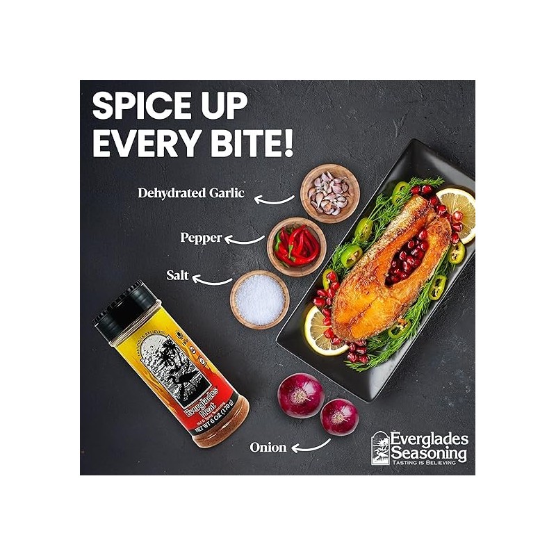 Everglades Heat Seasoning Spicy Blend for Chicken Wings, Chili, Fish