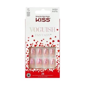KISS Voguish Fantasy Valentine Press-On Nails, ‘Date Night’, Purple