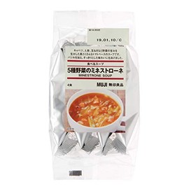 Muji Eating Soup, Minestrone with 5 Vegetables, 4 Servings