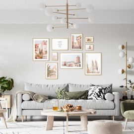 Rieeyrslza Aluminium Picture Frame, Pack of 3, Document Frame, 21 x 29.7 cm, A4 Photo Frame, Wall & Table Frame, Photo Frame, Poster, Wall Picture Frame, Suitable for Home, School, Gallery (Champagne)