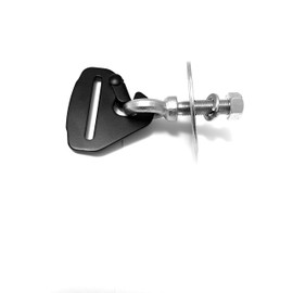Seat Belt End Race Harness Clip In 5 4 3 Point Steel Mounting Tab With Eyebolt (Black)
