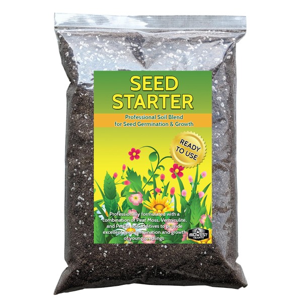 Midwest Hearth Seed Starter Natural Potting Soil Mix for Germination