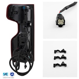 AKKON - Fits 2019-2024 Chevy Sliverado 1500 20-24 2500HD 3500HD [LED Type] Tube Signal Chrome Red Tail Light Passenger