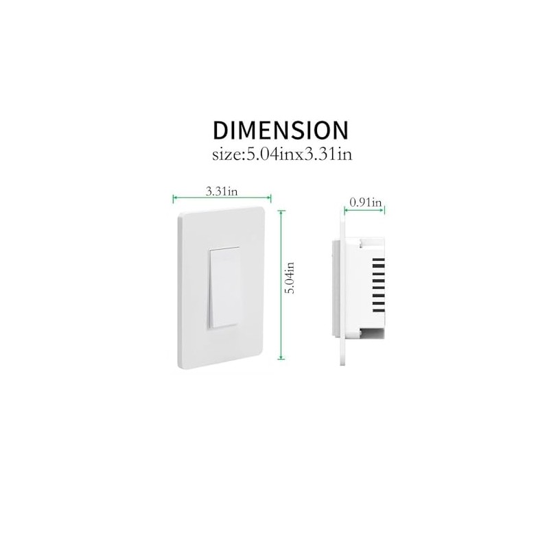 Smart WiFi 3way Light Switch,Compatible with Alexa and Google Home,