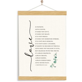 YGSDZY Christian Hanging Flag Love Is Patient 1 Corinthians 13:4-8 Inspirational Wall Decor For Faith Expression Lightweight Soft christian flag Perfect For Home Church Prayer Room Gifts