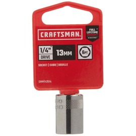 CRAFTSMAN Shallow Socket, Metric, 1/4-Inch Drive, 13mm, 6-Point (CMMT43514)