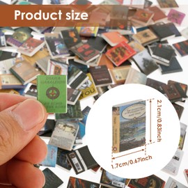 200 PCS Mini Books Foam Miniature Books for Filling Anxiety Bookshelf, Shake Away Your Anxiety DIY Doll House Mini Book Handmade Pocket Book for Home Office Desktop Decor
