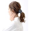 Vingtaine H7105 Camellia Enamel Basic Flower Hair Accessory, navy