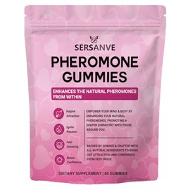 Femine Pheromone Gummies for Women, Social Attraction Support, Strawberry Flavor, Vegan, Gluten-Free, Non-GMO, 60 Count