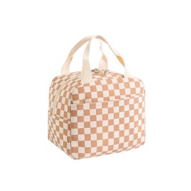 JINGYOU Lunch Bag, Insulated Lunch Bag, Floral Pattern, Large Capacity, Handbag, Cold Insulation, Thermal, For Kids, Women's, Large Size, For School Outings, Excursions, Sports Competitions, Cherry