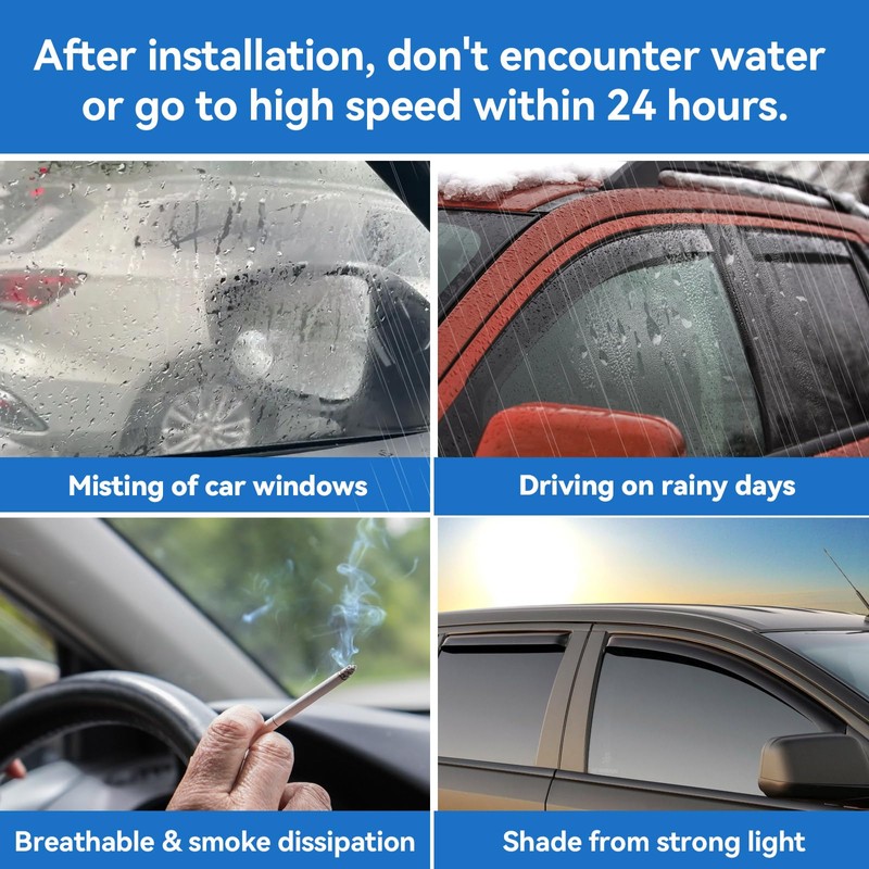 in-Channel Window Rain Guards for 2011-2023 Dodge Charger, Window Visor