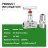 TAISHER 1PCS 304 Stainless Steel High Pressure Straight Needle Valve