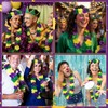 DECYOOL 48Pcs Mardi Gras Leis Bulk Set for Party Favors