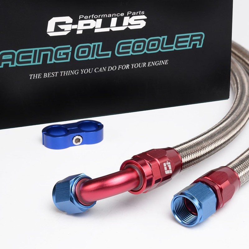 G-PLUS Universal 10 Row AN10 Engine Transmission Oil Cooler Kit