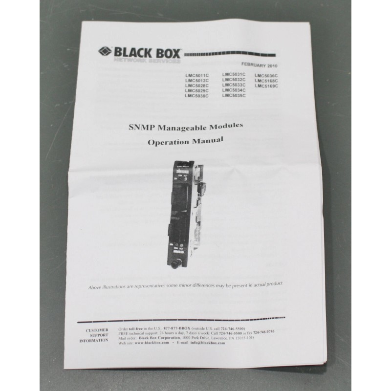 Black Box Media Converter LMC5028C, Multimode Fiber Optic 1300nm /