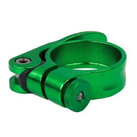 Drahtesel Bicycle Quick Release, Seat Post, Saddle Clamp, Clamping Ring, Seatpost Clamp (Green, 30.2 mm)