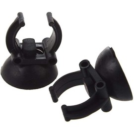 2 PCS Black Suction Cup Fish Tank Aquarium Heater Rubber Clip Airline Tubing Glass Holder Pet Supplies Cost- Effective Fashion in Practical Aquarium Pumps and Filters