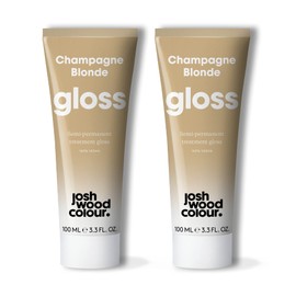 Josh Wood Hair Gloss (Champagne Blonde) - Semi-permanent gloss, adds warm and golden tones, refreshes and conditions hair colour - Lasts up to 6 washes - 100% Vegan - Cream (100ml X 2)