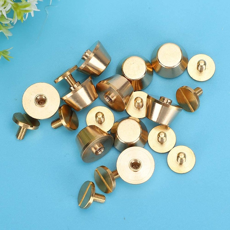 Handbag Feet Studs, 10Pcs Brass Feet Nailhead Purse Handbag Luggage